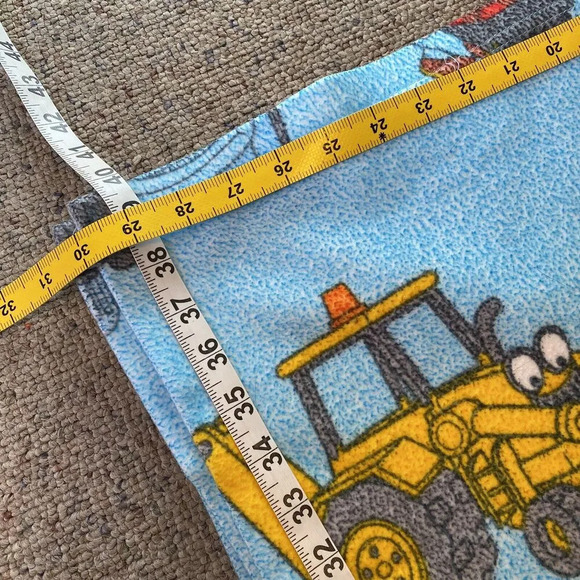 VTG Bob The Builder Flannel Comforter Duvet Bedding 60" X 80" Construction 2001 - Picture 2 of 7